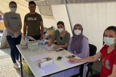 Sarıkamış’ta aşı çadırı kuruldu