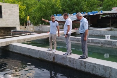 Alabalık üreticileri ile bir araya geldi