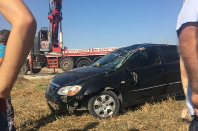 13 yaşındaki ehliyetsiz sürücü az daha canından oluyordu