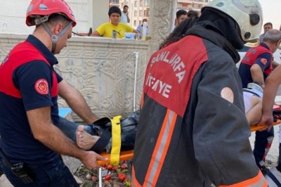 Şanlıurfa’da inşaatın 4'üncü katından düşen işçi yaralandı