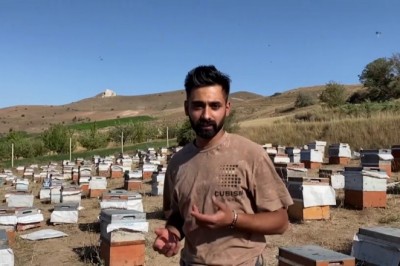 Arılara fısıldayan adam, yaptığıyla ağızları açık bıraktı