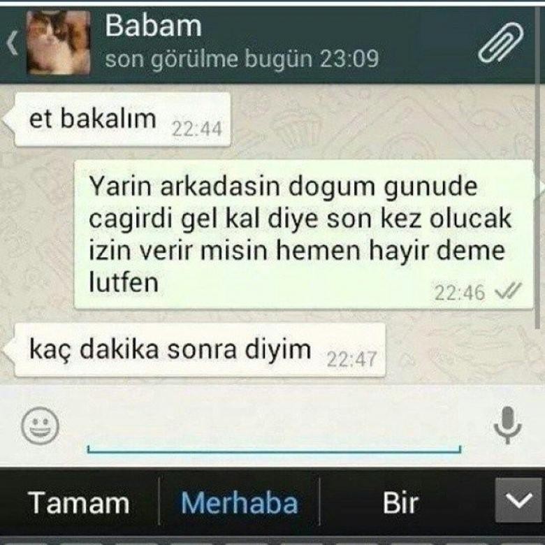 Ama sadece Merve' lerde kalıcaktık baba.