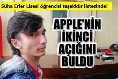 Yiğit Can Yılmaz, Şimdi de Apple' ın Teşekkür Listesinde!