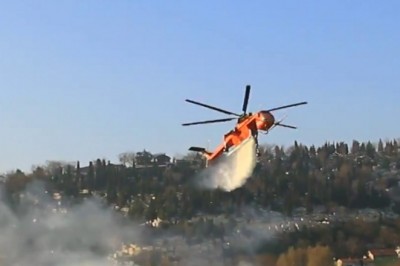 Antalya'da yangın havuzlarında helikopter trafiği