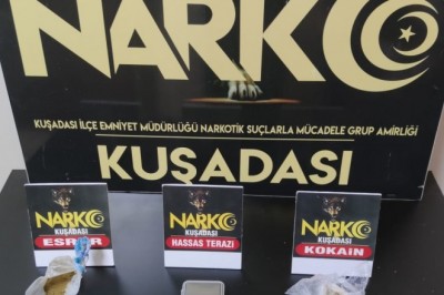 Kuşadası'nda uyuşturucu operasyonu; 1 kişi gözaltına alındı.