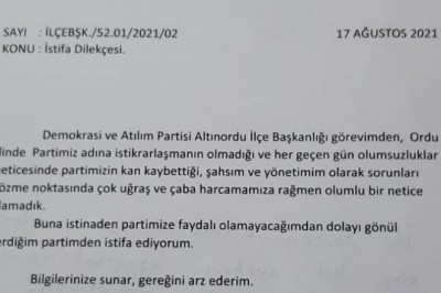 DEVA Partisi’nde istifa