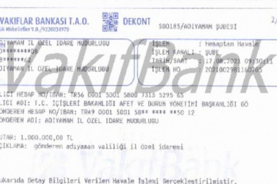 İl özel idaresinden sel felaketi kampanyasına 1 milyon destek