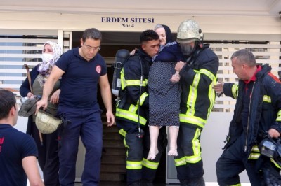 Kayseri'de yangın paniği