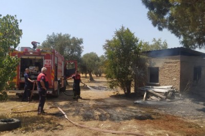 Bahçe evinde yangın paniği