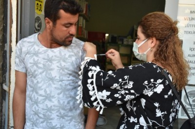 Şırnak'ta “mavi il” için esnaf gezildi