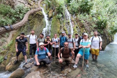 Dağcılar saklı cennet kaval şelalesini ziyaret ettiler