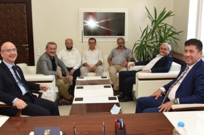 Milletvekili Tüzün ve Başkan Bakkalcıoğlu, Kaymakam Yaman'la bir araya geldi