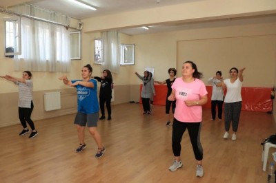 Pamukkaleli kadınlar pilates ve jimnastiği çok sevdi