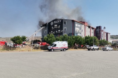Kayseri'de fabrika yangını
