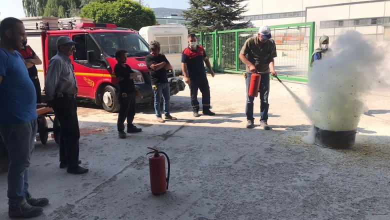 Bozüyük itfaiyesinden yangın eğitimi