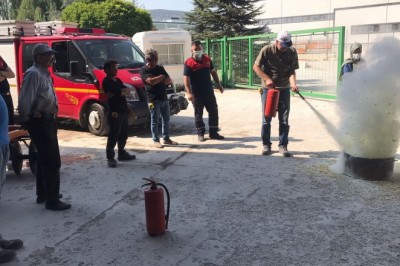 Bozüyük itfaiyesinden yangın eğitimi