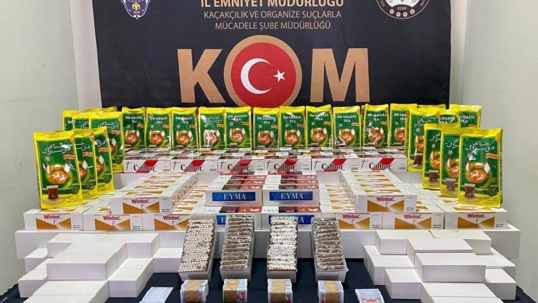 Binlerce kaçak tütün ürünü yakalandı