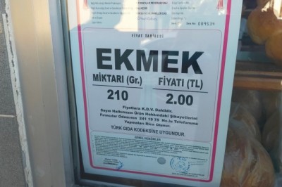 Balıkesir'de ekmek 2 lira oldu
